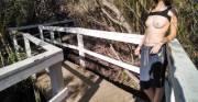 Taking in the sights on our loops around the lagoon. [f] :)