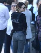 Rachel McAdams on the set of True Detective