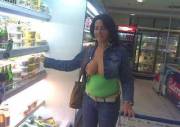 Busty shopping