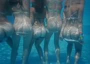 Mooning the diver