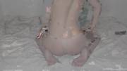 Butt &amp; barefeet dildo riding