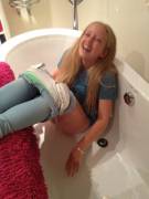 Peeing in the tub