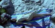 In NCIS, they have a practically naked woman with no nipples, I don't know how they were able to get this past censors, it seems like unfinished editing. (S1E11 at 23:07)