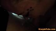 gagging and sloppy rimjob