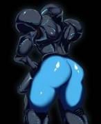 Dark Samus's exposed Booty