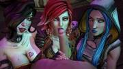 Moxxi, Lilith and Maya giving a dick some love and attention (Sfmlover22)