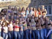 In bra group photo