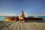 Ashley Graham on the dock