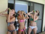 Sister beer Shotgun race!