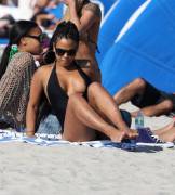 Christina Milian beach nipslip