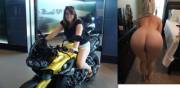 Cougar On a Bike, Then After a Shower.