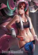 [F] D. Va sweaty after fixing her mech (DanteWontDie)