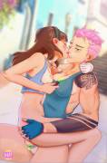 D. Va riding a futa Zarya (HeroPunk) [FxF?]