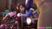 [FxM] D.va gets a creampie [Lesdias]