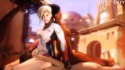 Pharah and Mercy riding a lucky guy (Ozzy) [MxFxF]