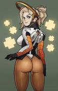 An ass that heals. Mercy by SplashBrush.