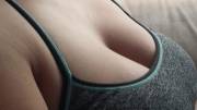Wearing my sports bra