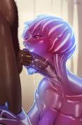 A Goo Girl gives a glorious deepthroat.