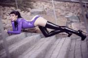 Psylocke, stunning legs in boots