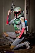 Female Boba Fett body paint