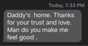 My innocent father was released from hospital. The text he sent looks like it would belong here.