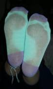 Yummy Pair Of Socks Off My Petite Size 4 1/2 Feet, All My Cute Little Toe Prints? ภ Shipped In USA, Outside USA Cost More.