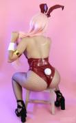 Zerotwos bunnysuit peach! by DeeLazee