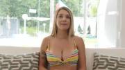 Gabbie Carter casually jiggles her areola out of her top!!