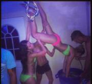 Neon Bikini Keg Stand