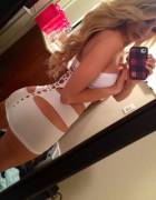 Tight white selfie