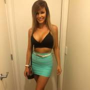 Top and mini skirt.