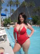 Red bathing suit