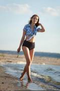 Gorgeous Teen At The Beach