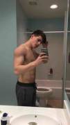 back from the gym.