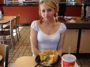 Enjoying her tostada