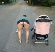 Wife Teasing In Sunday Family Walk