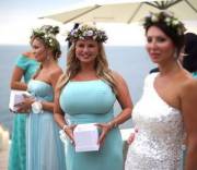 Bridesmaid gets all the attention