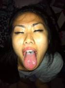 Tongue Out [X-Post r/amateurcumsluts)