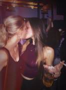 Kissing at a party