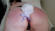 Chubby Bunny's [F]reshly spanked bottom.