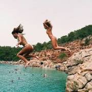 Cliff jumping