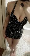 Polka dot swimsuit Strip!