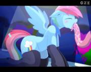 Rainbow Dash getting tentacled [animated] (artist:oze) (part 3)