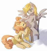 Derpy Hooves x Carrot Top cunnilingus [animated] (artist:nennanennanenna)