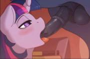 Twilight Sparkle giving a blowjob [animated] (artist:ratofdrawn artist:xanthor)