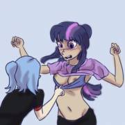 Human Twilight and human Luna. (artist: 7 nights)