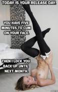[chastity, CEI] Today is your release day