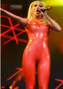 Sarah Harding Perform in Red Latex! British popstar