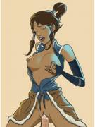 Korra seems to be enjoying herself (japes)