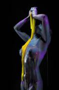 Body paint and... I have no idea